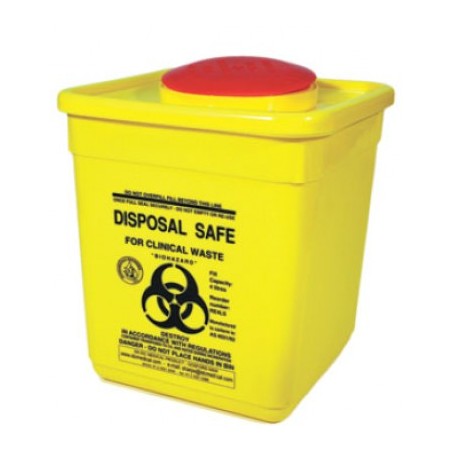 SHARP CONTAINER 13 LITER YELLOW, SQUARE