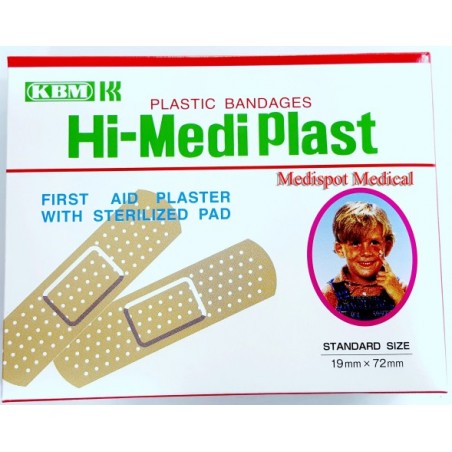 Hi-Mediplast Adhesvie Plaster 19x72mm Pkt/50